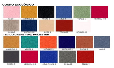 cores de cadeira